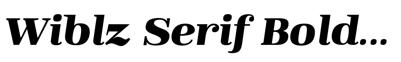 Wiblz Serif Bold Italic